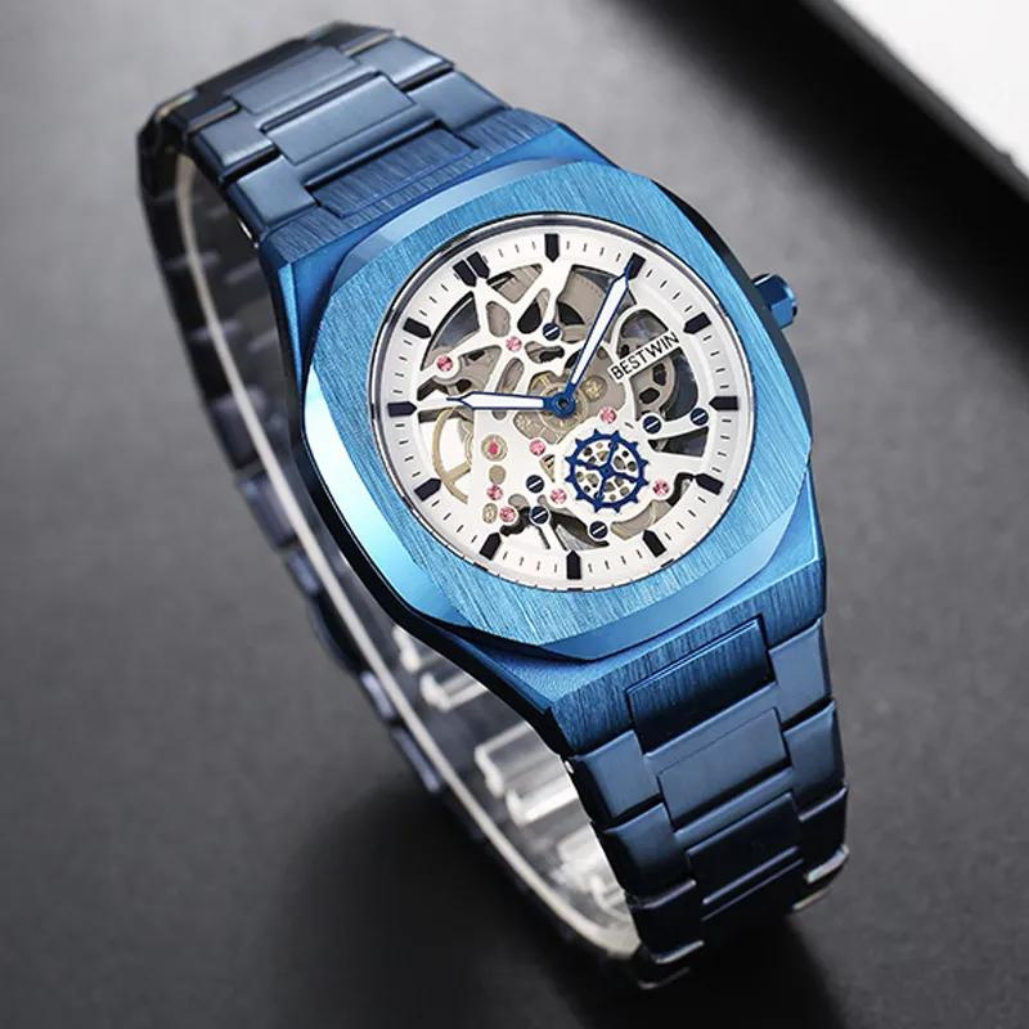 BESTWIN-SERIES Automatics White Dial Stainless Steel Strap Watch